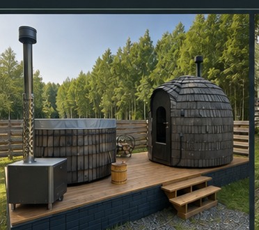 Купель и баня в SPA-зоне
